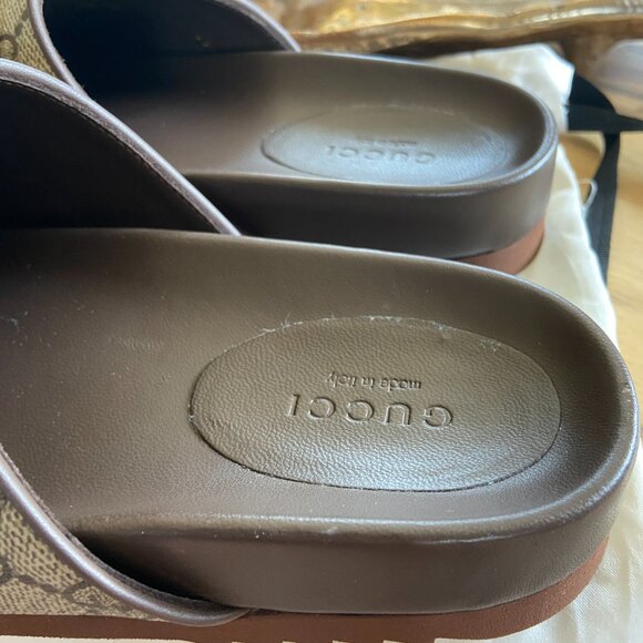 GUCCI HORSEBIT SLIPPER CLOG SHOES SZ 35.5~WOW - Picture 4 of 5
